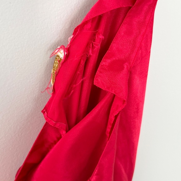 Victoria's Secret  Red Satin Slip Dress with Side Ruffle - Picture 10 of 10